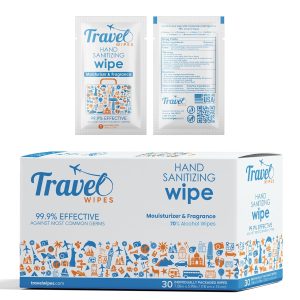 81mdMgxUUQL._SL1500_ - Travel with Books in Bari Hand Sanitizing Travel Wipes – 30ct Individually Wrapped | Fresh Citrus Scent, Moisturizing, 70% Alcohol Wipes | Travel, Home, Office, Daily Use | Made in USA