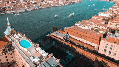Venice Hotel Hilton Molino Sucky aerial view 